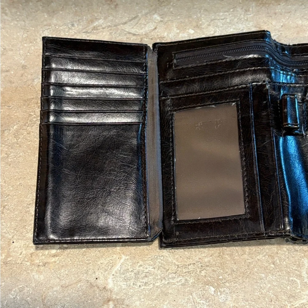 D&G Wallet Black Faux/Leather Wallet Repair Project As Is
